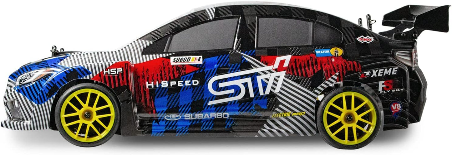 HSP Racing RC Car 4wd 1:10 Drift Car 94123 Flying Fish 2022 Upgraded Car Shell with Extra 4 Drift Tires